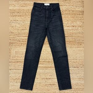 SLVRLAKE Beatnik High Rise Straight Leg Jeans Size 24 Black Washed Denim